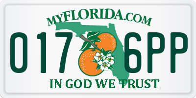 FL license plate 0176PP