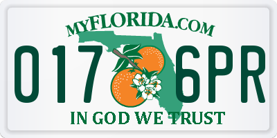 FL license plate 0176PR
