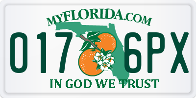 FL license plate 0176PX