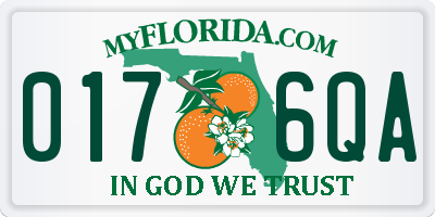 FL license plate 0176QA