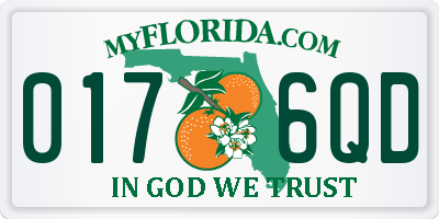 FL license plate 0176QD