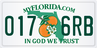 FL license plate 0176RB