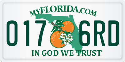 FL license plate 0176RD