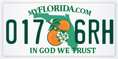 FL license plate 0176RH
