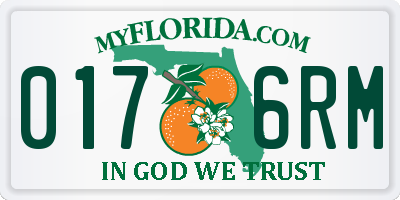 FL license plate 0176RM