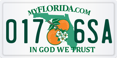 FL license plate 0176SA