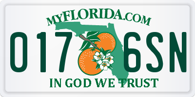 FL license plate 0176SN