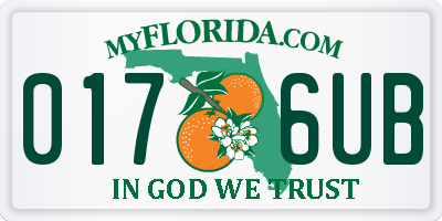 FL license plate 0176UB