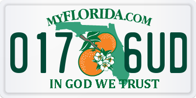 FL license plate 0176UD