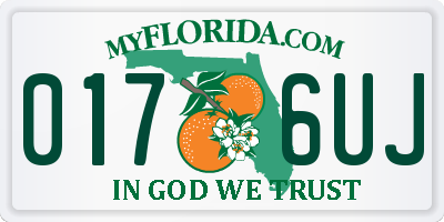 FL license plate 0176UJ