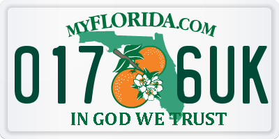 FL license plate 0176UK