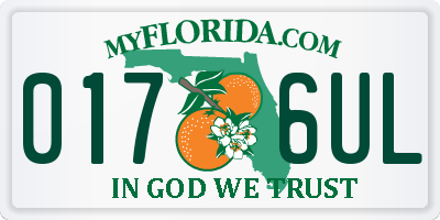 FL license plate 0176UL