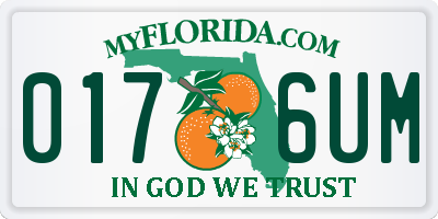 FL license plate 0176UM