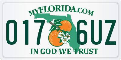 FL license plate 0176UZ
