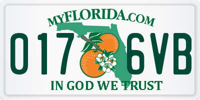 FL license plate 0176VB