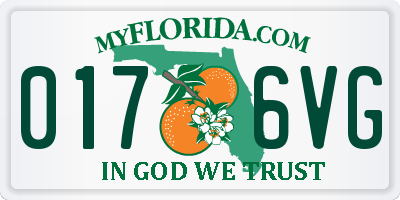 FL license plate 0176VG
