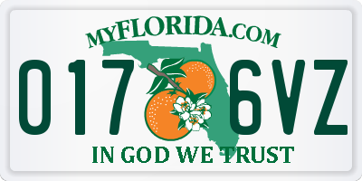 FL license plate 0176VZ
