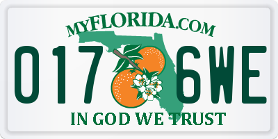 FL license plate 0176WE