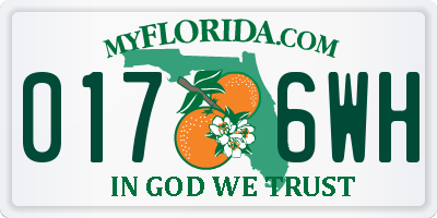 FL license plate 0176WH