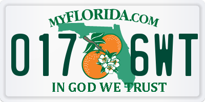 FL license plate 0176WT