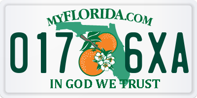 FL license plate 0176XA