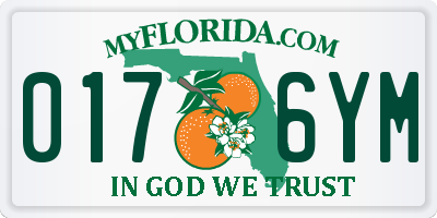 FL license plate 0176YM