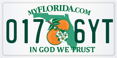 FL license plate 0176YT