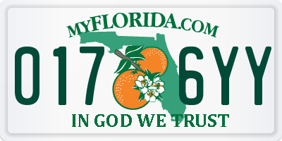 FL license plate 0176YY