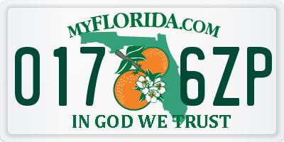 FL license plate 0176ZP