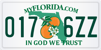 FL license plate 0176ZZ