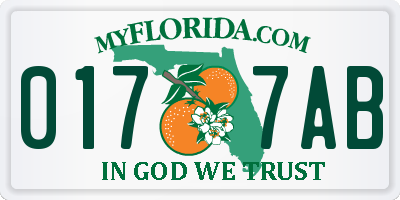 FL license plate 0177AB