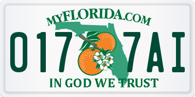 FL license plate 0177AI