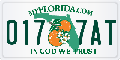 FL license plate 0177AT