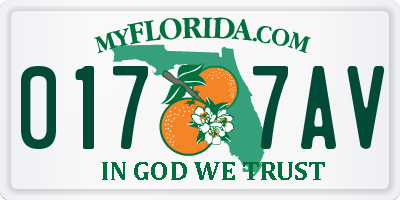 FL license plate 0177AV