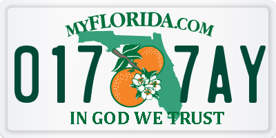 FL license plate 0177AY