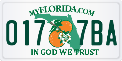 FL license plate 0177BA