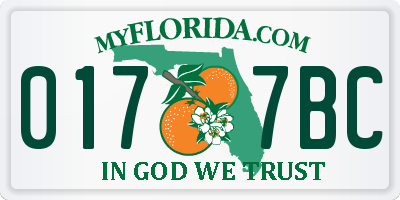 FL license plate 0177BC