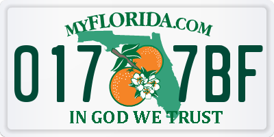 FL license plate 0177BF