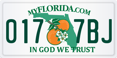 FL license plate 0177BJ