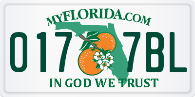 FL license plate 0177BL