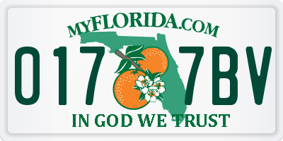 FL license plate 0177BV