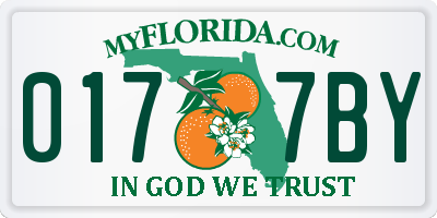 FL license plate 0177BY