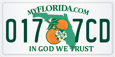 FL license plate 0177CD