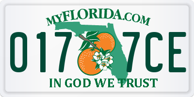 FL license plate 0177CE