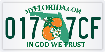 FL license plate 0177CF