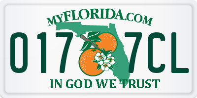 FL license plate 0177CL