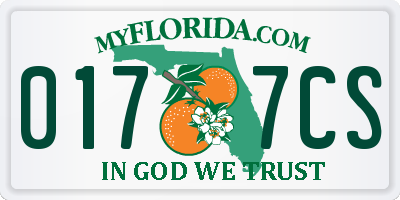 FL license plate 0177CS