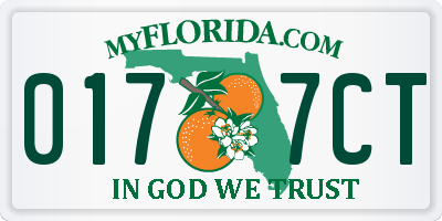 FL license plate 0177CT