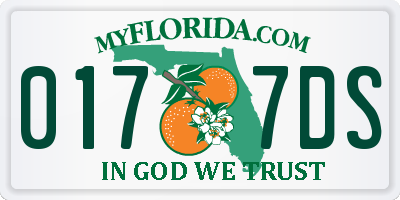 FL license plate 0177DS