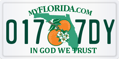 FL license plate 0177DY